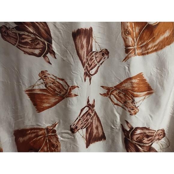 Vintage Silk Horse Scarf Horse's prints equestrian purple brown purple square - Picture 4 of 10